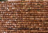 CCU1730 15 inches 2.5mm faceted cube goldstone beads wholesale