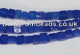 CCU18 15.5 inches 4*4mm cube dyed white jade beads wholesale