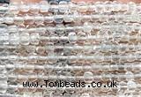 CCU1818 15 inches 4mm faceted cube topaz quartz beads