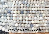 CCU1821 15 inches 4mm faceted cube aquamarine gemstone beads