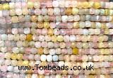 CCU1840 15 inches 4mm faceted cube morganite gemstone beads