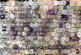 CCU1860 15 inches 4mm faceted cube fluorite gemstone beads