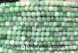 CCU1876 15 inches 4mm faceted cube emerald gemstone beads