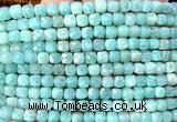 CCU1882 15 inches 4mm faceted cube amazonite gemstone beads