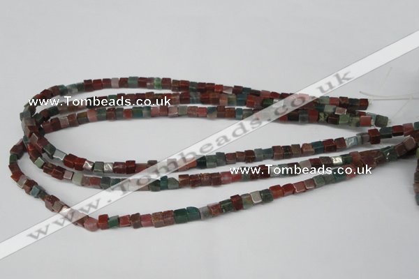 CCU26 15.5 inches 5*5mm cube Indian agate beads wholesale