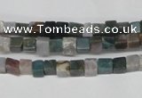 CCU27 15.5 inches 5*5mm cube Indian agate beads wholesale