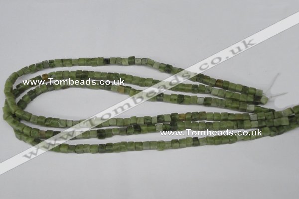 CCU28 15.5 inches 5*5mm cube Canadian jade beads wholesale