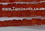 CCU305 15.5 inches 4*4mm cube red agate beads wholesale