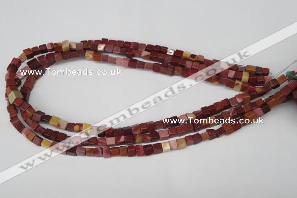 CCU35 15.5 inches 5*5mm cube mookaite beads wholesale