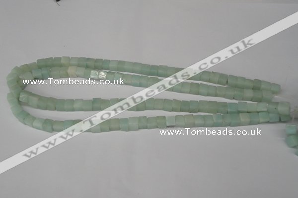 CCU40 15.5 inches 6*6mm cube amazonite beads wholesale