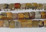 CCU42 15.5 inches 6*6mm cube agate gemstone beads wholesale