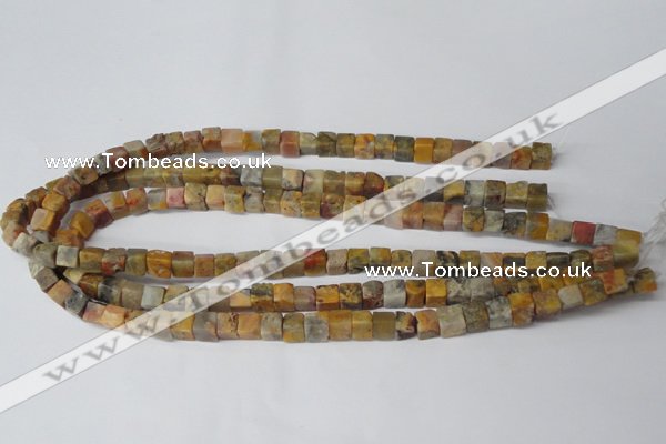 CCU42 15.5 inches 6*6mm cube agate gemstone beads wholesale