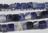 CCU43 15.5 inches 6*6mm cube sodalite gemstone beads wholesale