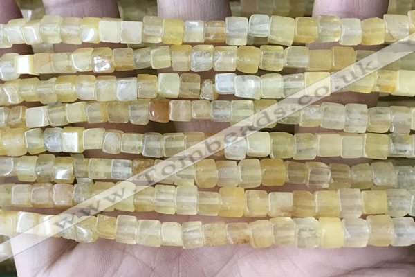 CCU450 15.5 inches 4*4mm cube yellow aventurine beads wholesale