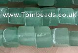 CCU452 15.5 inches 4*4mm cube green aventurine beads wholesale