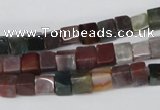 CCU46 15.5 inches 6*6mm cube Indian agate beads wholesale