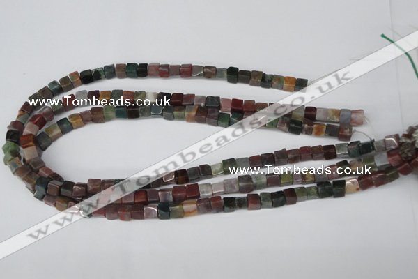 CCU46 15.5 inches 6*6mm cube Indian agate beads wholesale