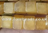 CCU481 15.5 inches 6*6mm cube yellow aventurine beads wholesale