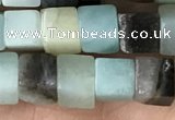 CCU486 15.5 inches 6*6mm cube amazonite beads wholesale