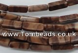 CCU504 15.5 inches 4*13mm cuboid red line jasper beads wholesale