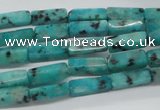 CCU510 15.5 inches 4*13mm cuboid sesame jasper beads wholesale