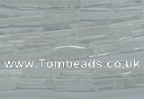 CCU516 15.5 inches 4*13mm cuboid white crystal beads wholesale