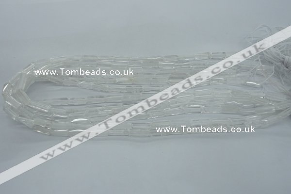 CCU516 15.5 inches 4*13mm cuboid white crystal beads wholesale