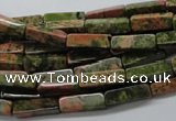 CCU517 15.5 inches 4*13mm cuboid unakite gemstone beads wholesale