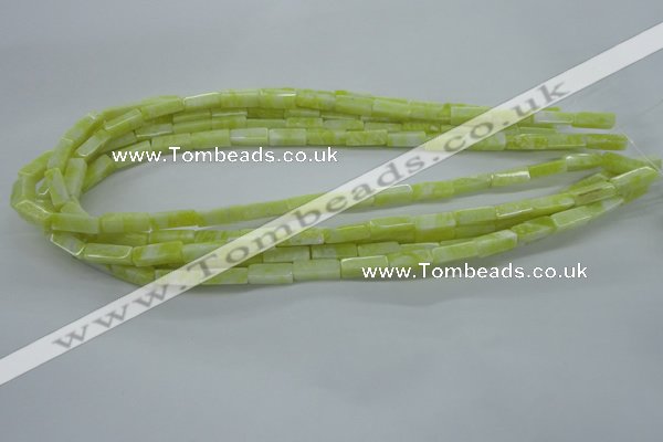 CCU524 15.5 inches 4*13mm cuboid lemon jade beads wholesale