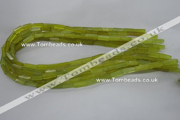 CCU525 15.5 inches 4*13mm cuboid olive jade beads wholesale