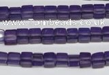 CCU55 15.5 inches 6*6mm cube synthetic amethyst beads wholesale