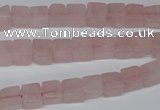 CCU56 15.5 inches 6*6mm cube rose quartz beads wholesale