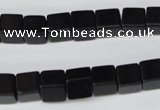 CCU60 15.5 inches 8*8mm cube black agate beads wholesale