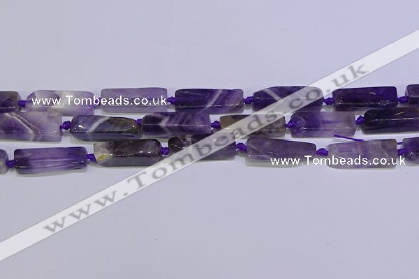 CCU602 15.5 inches 8*20mm - 10*30mm cuboid dogtooth amethyst beads