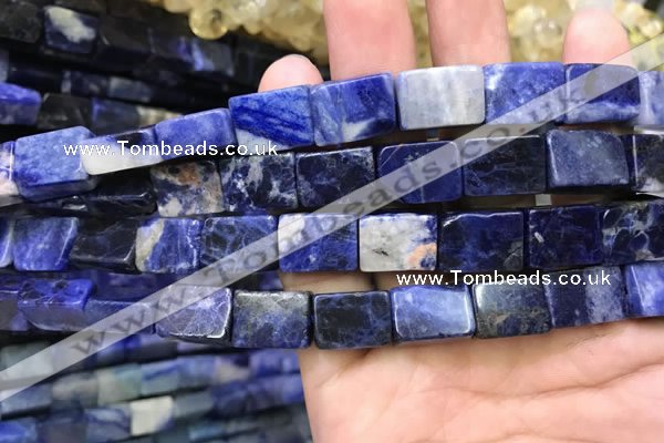 CCU651 15.5 inches 10*14mm - 11*15mm cuboid sodalite beads