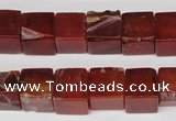 CCU70 15.5 inches 10*10mm cube red agate beads wholesale