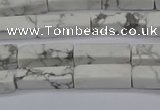 CCU724 15.5 inches 4*13mm cuboid white howlite beads wholesale