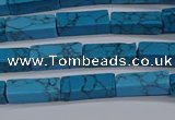 CCU725 15.5 inches 4*13mm cuboid imitation turquoise beads wholesale