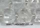 CCU750 15 inches 8*8mm faceted cube white crystal beads