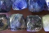 CCU819 15 inches 6mm faceted cube kyanite beads