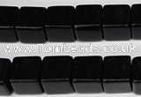 CCU82 15.5 inches 12*12mm cube black agate beads wholesale