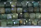CCU892 15 inches 4mm faceted cube gemstone beads