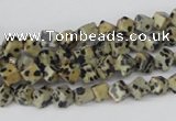 CCU93 15.5 inches 4*4mm cube dalmatian jasper beads wholesale