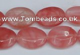 CCY158 15.5 inches 15*20mm oval cherry quartz beads wholesale