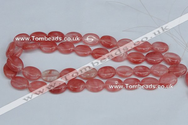 CCY158 15.5 inches 15*20mm oval cherry quartz beads wholesale
