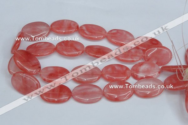 CCY160 15.5 inches 22*33mm oval cherry quartz beads wholesale