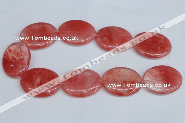 CCY161 15.5 inches 35*45mm oval cherry quartz beads wholesale