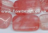 CCY162 15.5 inches 20*30mm rectangle cherry quartz beads wholesale