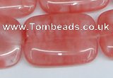 CCY163 15.5 inches 25*35mm rectangle cherry quartz beads wholesale