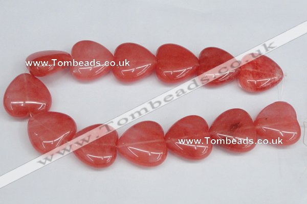 CCY164 15.5 inches 30*30mm heart cherry quartz beads wholesale